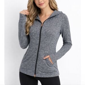 Lou & Grey LOFT  Form Zip-Up Performance Hoodie  Jacket Womans Size Small